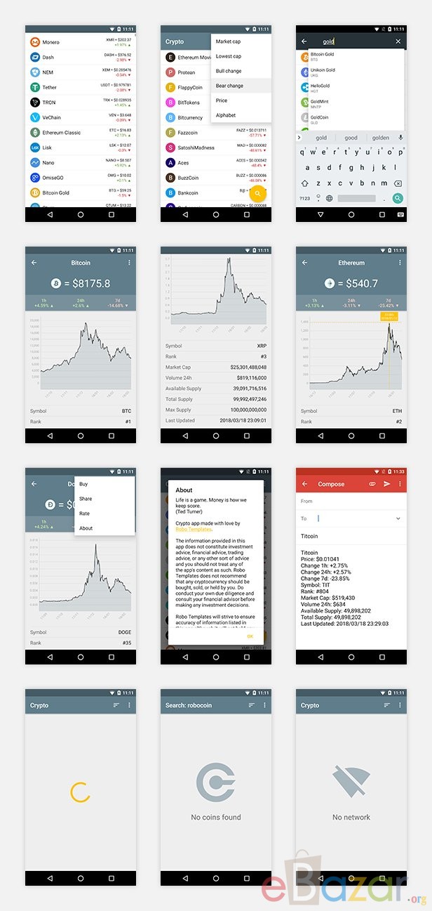 Crypto Coin Market Cap Android App