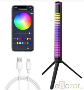 3D RGB APP Control Rechargeable Rhythm Light With Voice-Activated Pickup (D10)