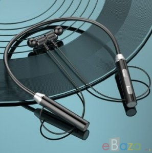 G7 Bluetooth Neckband With Magnetic Headsets- Black Color