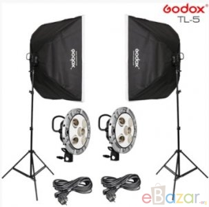 Godox Softbox Lighting Setup For YouTube Home Studio, Live Streaming Combo Set- Softbox, Light Holder, Tripod Stand Full Setup (1 side)