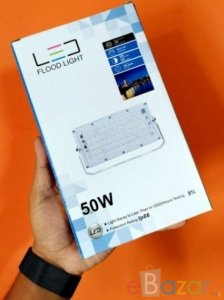 RGB LED Flood Light- Remote Controlled IP66 Waterproof Landscape & Outdoor Lighting (50W, AC220V) (White)