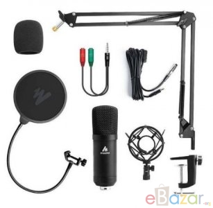 MAONO AU-A03 Condenser Microphone Professional Podcast Studio Microphone Audio 3.5mm Computer Mic For Live Streaming.
