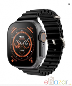 T800 Ultra Smartwatch Series 8 with Wireless Charging- Black