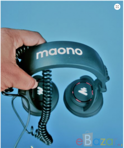 Maono AU-MH501 Professional Studio Monitor Headphone, Over Ear With 50mm Driver For Gaming, DJ, Studio, And Microphone Recording