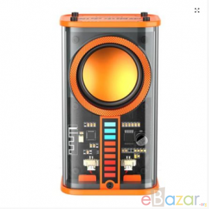 Mecha K07 Transparent Wireless Speaker- Orange Color