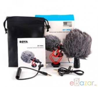 BOYA MM1 Microphone- Vlogging & YouTube Video Microphone For Smartphone, PC DSLR- (BOYA BY-MM1)