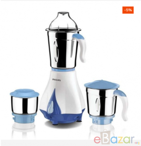 Philips HL7511 Mixer Grinder, 550W, 3 Jars