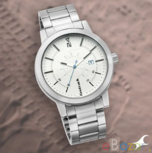 Fastrack Tripster White Dial Stainless Steel Strap Watch (NN3245SM01)