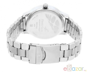 Fastrack Fundamentals Black Dial Stainless Steel Strap Watch (NN38052SM02)