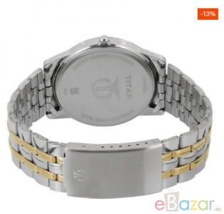 TITAN NR1774BM01 Silver Dial Two Toned Stainless Steel Strap Watch
