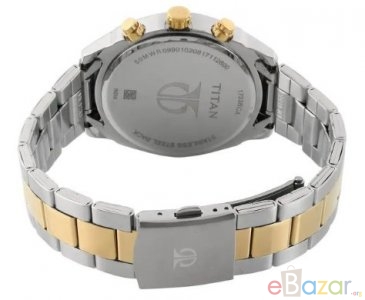 TITAN NR1733BM01 Workwear Watch With Silver Dial & Stainless Steel Strap