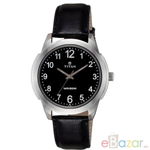 Titan Analog Black Dial Men's Watch - 1585SL08
