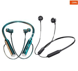 (G7+G8) Combo Sports Bluetooth Neckband With Magnetic Headsets