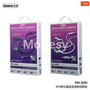 REMAX RM-655I Lightning Metal Wired Earphone For IPhone