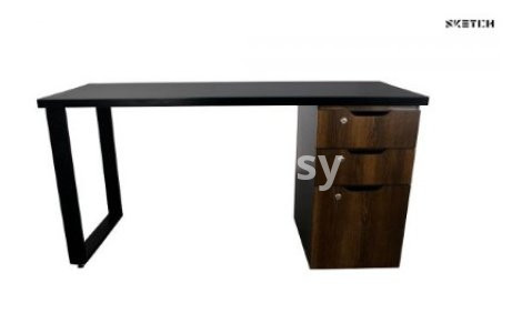 Sketch Steel Series Table With Alex Drawer (RS-D-BWN)