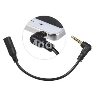 3 Pole TRS Female To 4 Pole TRRS Male Microphone Converter (DSLR To Smartphone Converter Jack)