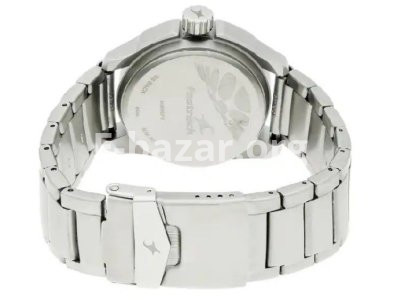 Fastrack Black Dial Silver Stainless Steel Strap Watch -3089SM05