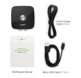 Ugreen CM123 Wireless Bluetooth Audio Receiver 5.0 With 3.5mm And 2RCA Adapter