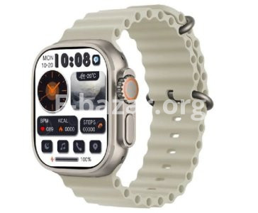 JS8 Pro Max Amoled Display Smart Watch- Silver Color