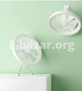 JISULIFE FA17 Outdoor Camping Rechargeable Fan With LED Light - White Color