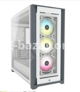 Corsair ICUE 5000X RGB Tempered Glass Mid-Tower ATX PC Smart Case White
