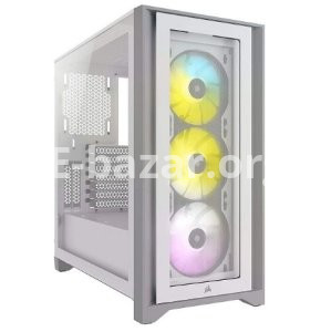 Corsair ICUE 4000X RGB Tempered Glass Mid-Tower ATX Case White
