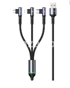 USAMS US-SJ561 U80 3 In 1 Elbow Fast Charging Digital Data Cable 66W
