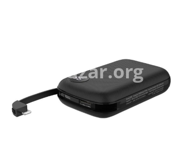 Hoco B38 Power Bank 10000mAh With Built-In Lighting Cable