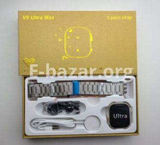 V9 Ultra Max Smartwatch HD AMOLED Display- Silver
