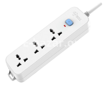 Bull Extension Power Strip 3 Socket And 1 Switch White