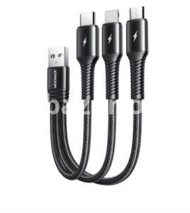 Joyroom 3 in 1 charging cable 0.15m-micro type c lightning (S-01530G9)