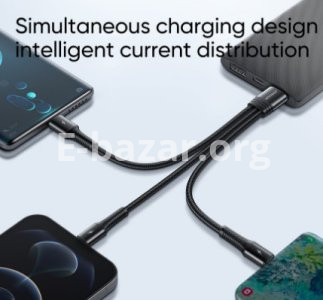 Joyroom 3 in 1 charging cable 0.15m-micro type c lightning (S-01530G9)