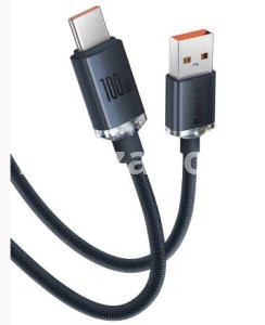 Baseus Fast Charging Data Cable USB to Type C 100W (Crystal Shine Series) blue