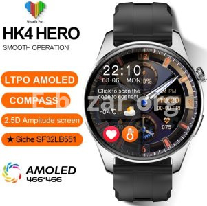 HK4Hero Amoled Smartwatch (ChatGPT Supported) – Black Color