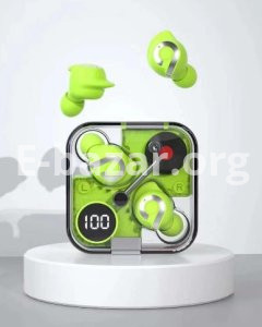 P61 Pro Transparent TWS Earbuds – Green Color