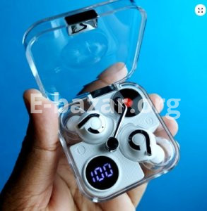 P61 Pro Transparent TWS Earbuds – White Color
