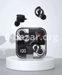 P61 Pro Transparent TWS Earbuds – Black Color