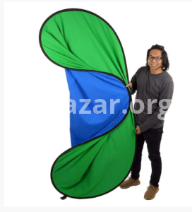 Portable Collapsible Backdrop Green Screen (Green And Blue, 6.5×5 Feet)