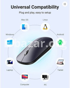 UGREEN Wireless Mouse 2.4G Silent Computer Mouse 4000 DPI- Black Color