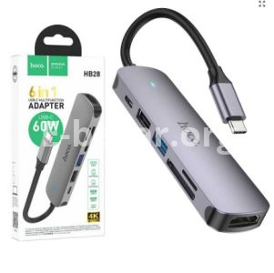 Hoco HB28 6-in-1 Multifunction USB Type-C Hub