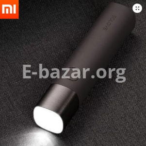 Xiaomi SOLOVE X3S Rechargeable Flashlight & 3000mAh Power Bank- Black Color