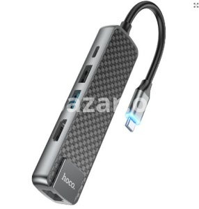 Hoco HB23 5-In-1 USB Type-C Hub + HDMI + USB3.0 + USB2.0 + RJ45 + PD