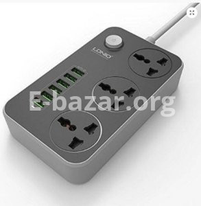 LDNIO SC3604 Power Strip with 3 AC Sockets and 6 USB Ports