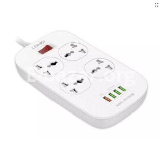 LDNIO SC4407 Power Socket 4 USB Charger with Power Extension Cord