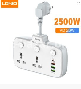 LDNIO SC2413 PD & QC3.0 2 Universal Outlets Power Socket