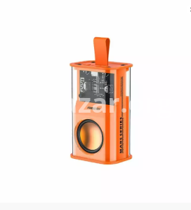 RECCI RSK-W30 Transparent Wireless Speaker with RGB Light- Orange Color