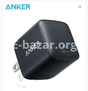 Anker 313 GaN 30W Type-C Fast Charger PIQ 3.0 – Black Color