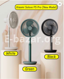 Xiaomi SOLOVE F5 Pro Rechargeable Fan 4000mAh with Swing & Extendable- Green Color