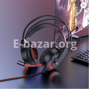 Hoco W105 Gaming Headset – Black + Red Color