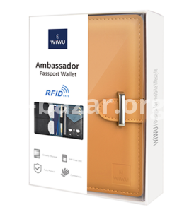 WIWU Ambassador Passport Wallet – Brown Color